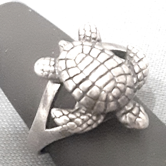 Sea Turtle Sterling Silver Ring - Picture 1 of 16